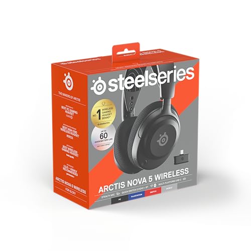 SteelSeries Arctis Nova 5 Wireless - Gaming Headset for PC, PS5, PS4, Switch, Xbox - 60H Battery, 2.4GHz & Bluetooth, ClearCast Mic 17