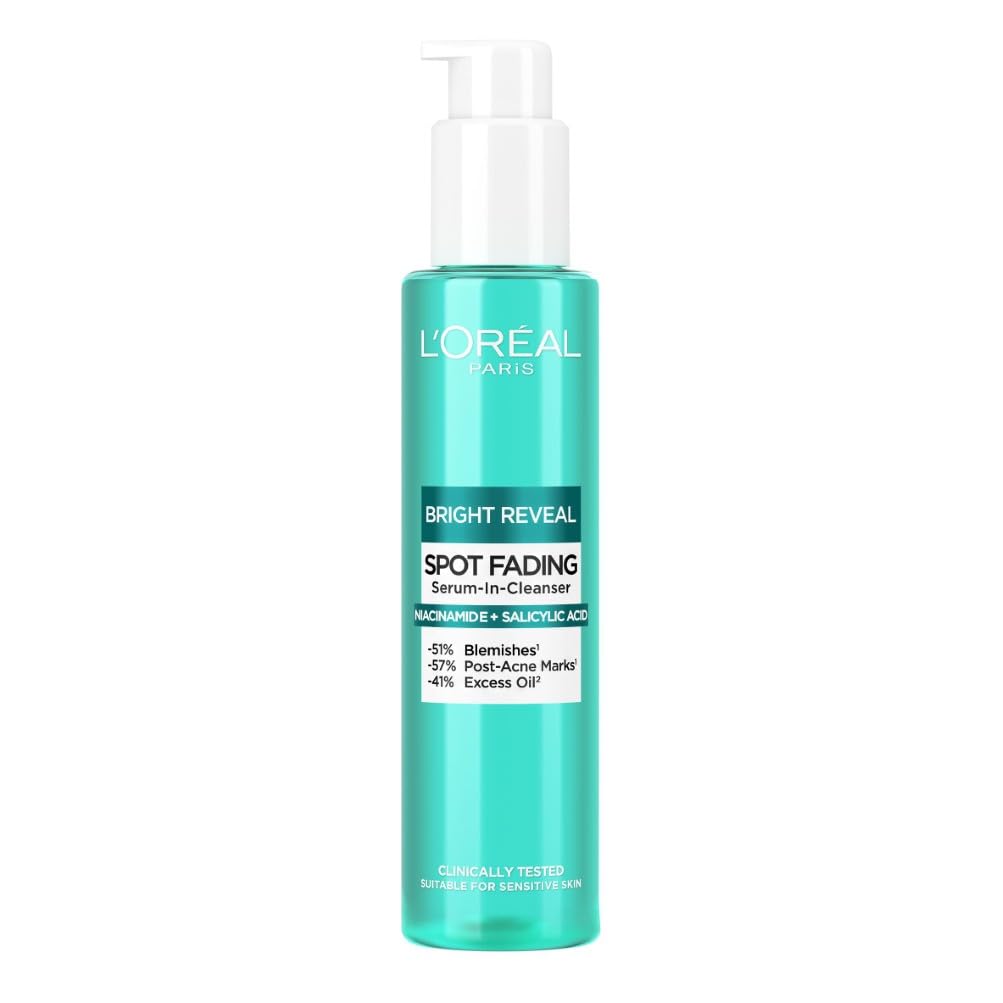 L’Oréal Paris Bright Reveal Spot Serum-In-Cleanser for Face - Niacinamide & Salicylic Acid, 150 ml
