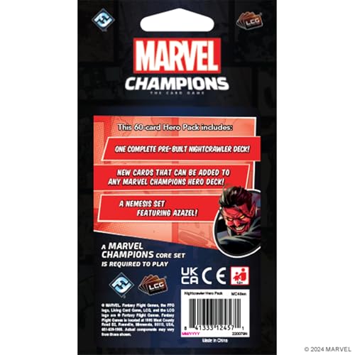 Fantasy Flight Marvel Champions The Card Game Nightcrawler Hero Pack Expansion (FFGMC48EN)