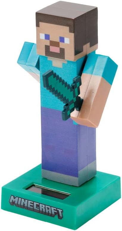 Puckator Minecraft Solar Pal Series - Steve Solar-Powered Dancing Figure (FF139) 2