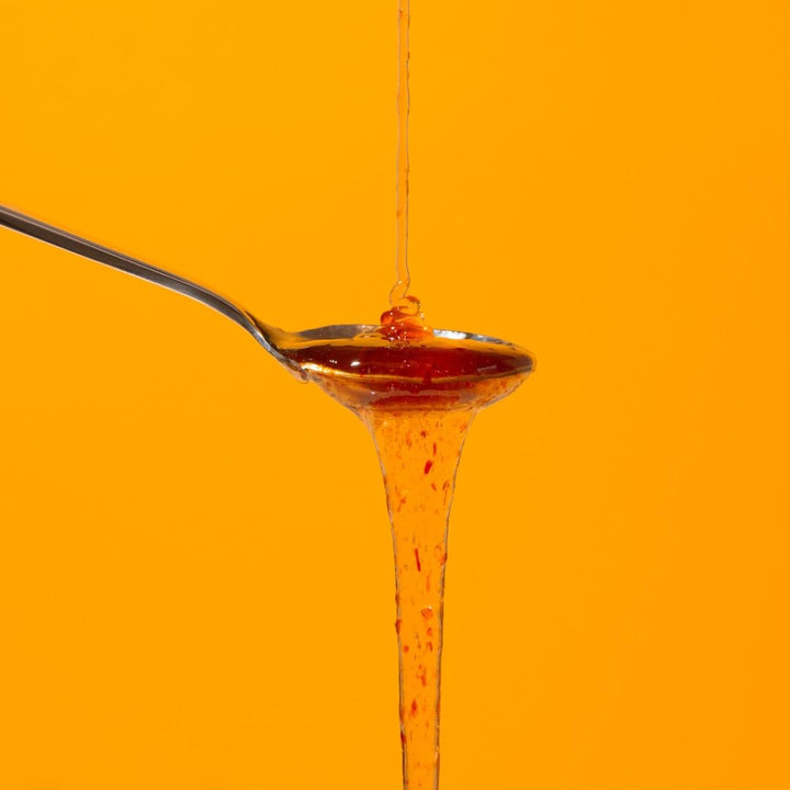 Dino's Famous Hot Honey Habanero Infused Sauce - Sweet & Spicy Drizzle, 350g
