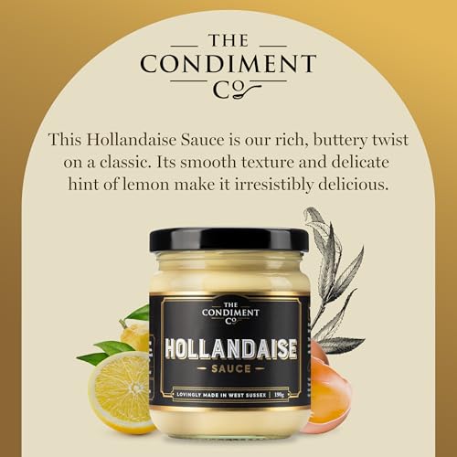 The Real Condiment Co - Hollandaise Sauce 190g, Ready to Eat Vegan & Gluten Free