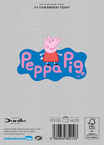 Danilo Promotions Peppa Pig Official Age 1 Birthday Card | 7x6 in | PG105 4
