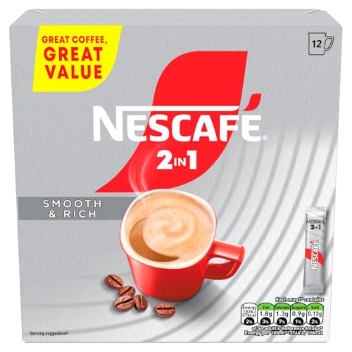 NESCAFÉ 2 IN 1 Original Instant Coffee Mix (1 Pack, 12 Drinks)