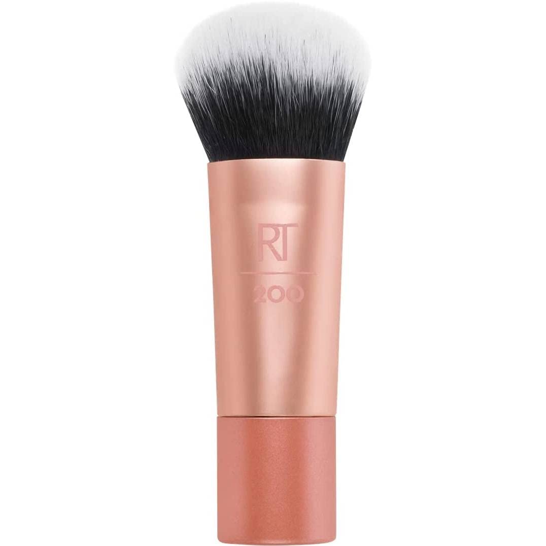 REAL TECHNIQUES Mini Expert Face Brush - Travel Size Foundation Brush | Synthetic Bristles | Cruelty-Free