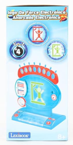 Lexibook JG800 Electronic Hangman Board Game, 2-Player Spelling Challenge with Light and Sound Effects, Blue/Red 16