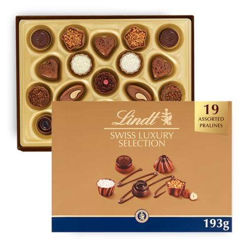 Lindt Swiss Luxury Selection 193g - Premium Assorted Chocolate Pralines Gift Box