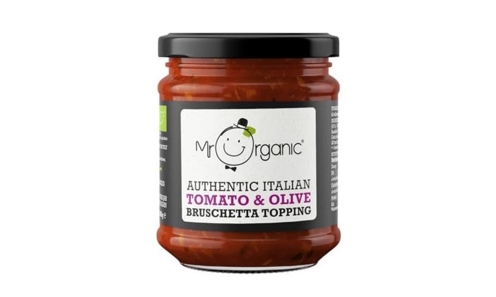 Mr Organic Tomato & Olive Bruschetta Topping 200g - Organic Italian Condiment 1
