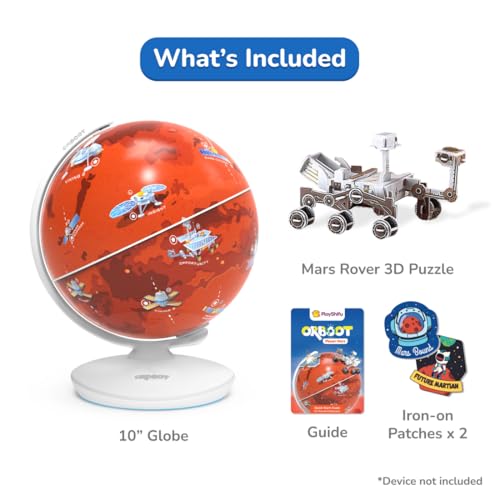 PlayShifu Orboot Mars Interactive Globe - AR-Powered Space Exploration for Ages 6-12