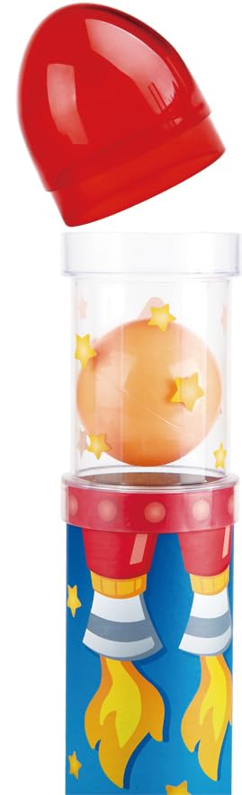 Hape Air-Powered Rocket Stacker Ball Launcher Playset | Ages 24 Months+ | Wood 9