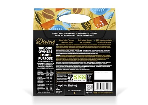 Divine - Chunky Chocolate Gift Pack (6 x 35g Bars) 3