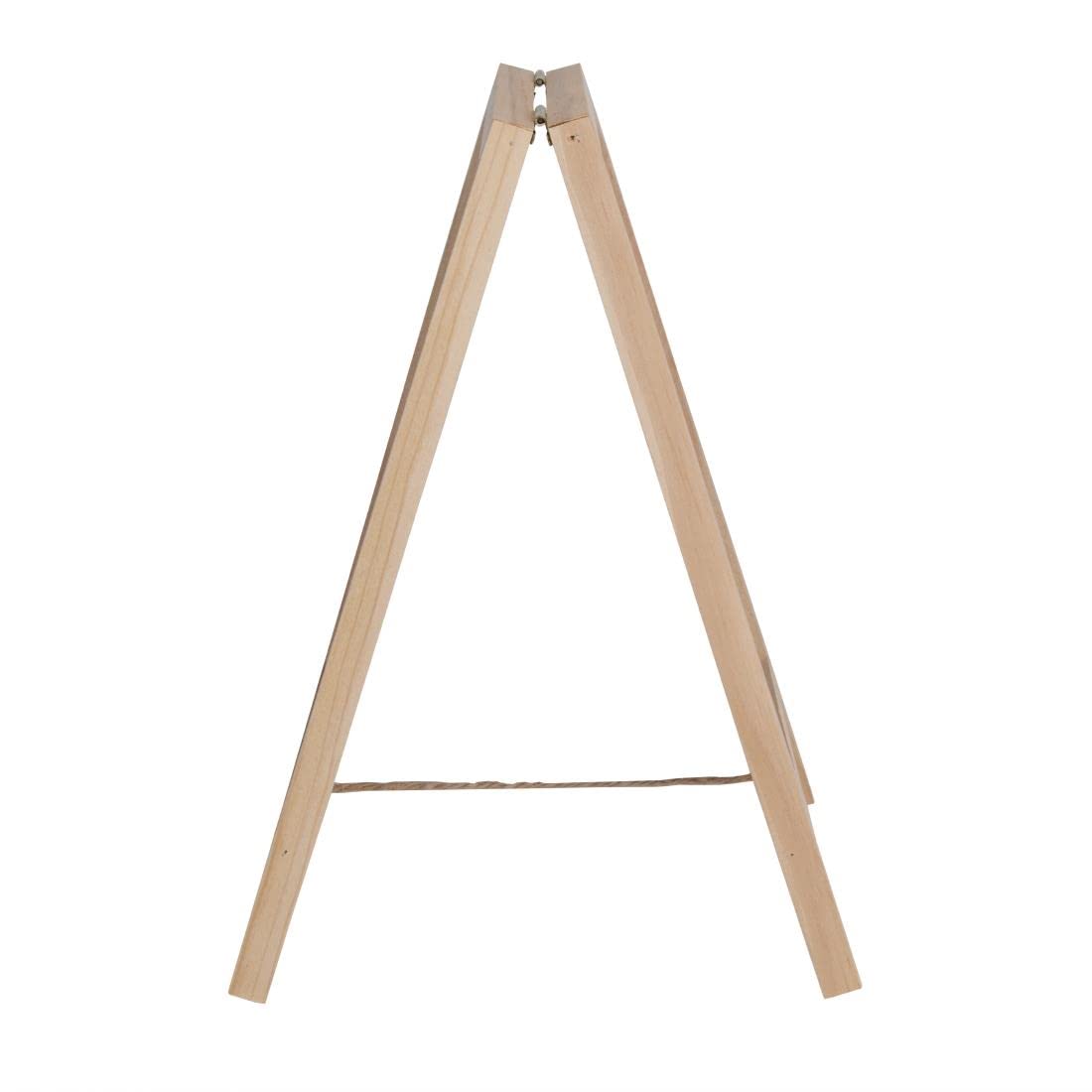Olympia Mini Folding Menu Board - Self-Standing Wood Display | 250x150mm | Includes Chalk & Marker 2
