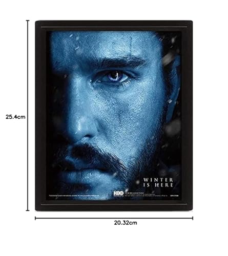 Pyramid International - Game of Thrones Jon Snow vs Knight King 3D Lenticular Poster, Multi-Colour, 10 x 8-Inch