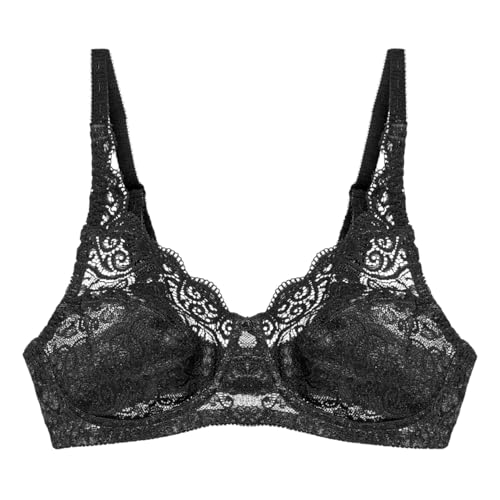 Triumph Women's Amourette 300 X Non-Wired Bra - Black, 34C UK | Everyday Comfort & Support