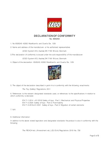 LEGO Disney Maleficent and Cruella De Vil Dresses Building Set - Creative Fashion Toy for 9+ 22