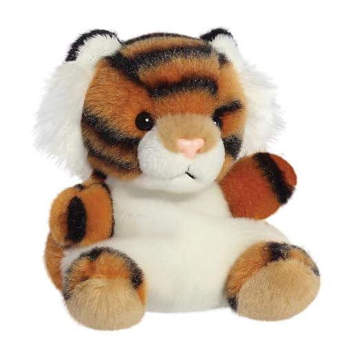 AURORA Palm Pals Indy Tiger Soft Toy | 13cm | Orange & Black | Suitable from Birth 2