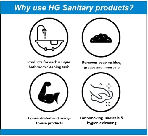 HG Super Powerful Toilet Cleaner Gel - 500ml Bathroom Descaler for Limescale & Stains