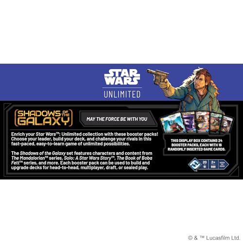 Fantasy Flight Games Star Wars: Unlimited TCG Shadows of the Galaxy Booster Display (FFGSWH0202)