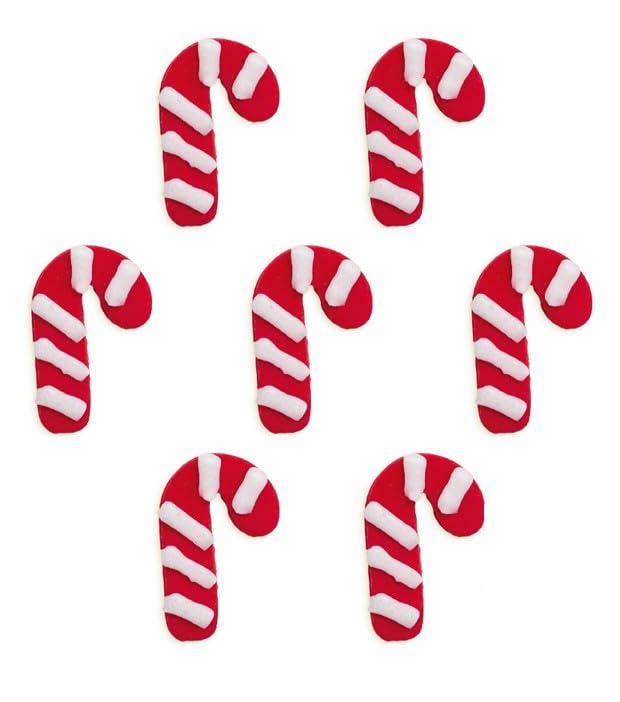Anniversary House 7 Pack Candy Cane Edible Cake Toppers | Handcrafted Sugar Decorations | Made in UK 1