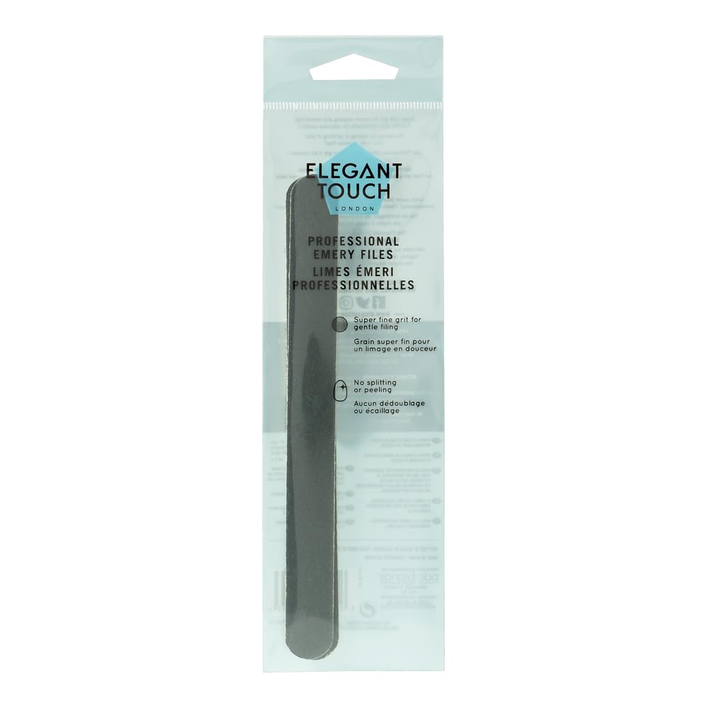Elegant Touch Professional Emery Boards - Medium Grit Nail Files (2 Count)