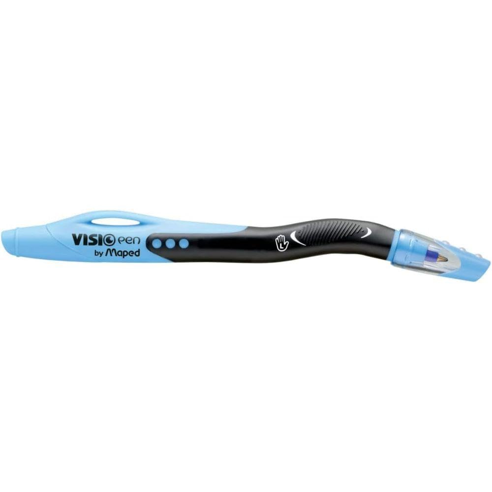 Maped Visio Left-Handed Ballpoint Pen - Blue Ink - Ergonomic Design for Left-Handed Writers - Perfect for Kids & Adults at School or Work