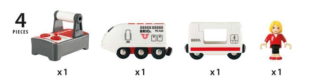 BRIO Remote Control Travel Train Toy for Kids Age 3+ | Wooden Railway Accessory | Model 33510 8
