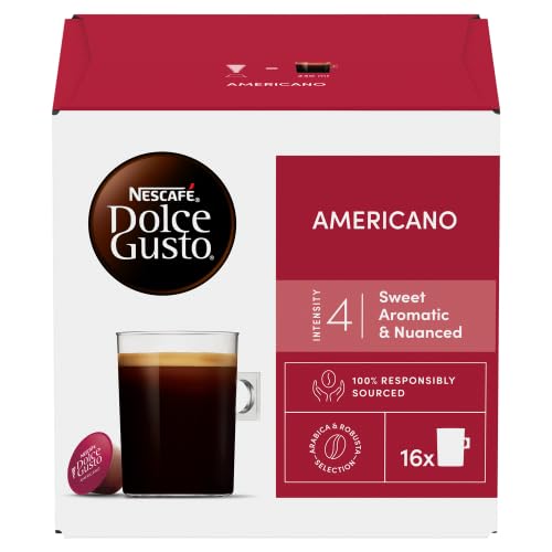 Nescafé Dolce Gusto Americano Single-Serve Coffee Capsules | 3 Packs of 16 Pods (48 Cups Total) 1