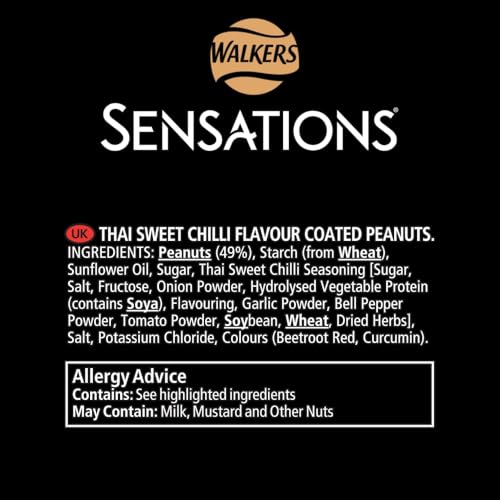 Walkers Sensations Thai Sweet Chilli Coated Sharing Peanuts 150g