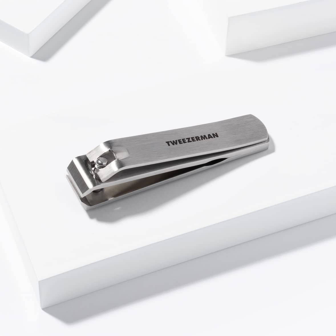 Tweezerman Extra Strength Nail Clippers - Trims Thick Nails, Wide Opening, Stainless Steel 5