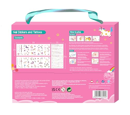 Avenir Unicorn Nail Stickers and Temporary Tattoos Creative Set (260+ Stickers) 2