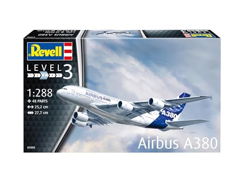 Revell 03808 Airbus A380-800 Model Kit - 1:288 Scale Plastic Aircraft Building Kit for Ages 10+ 8