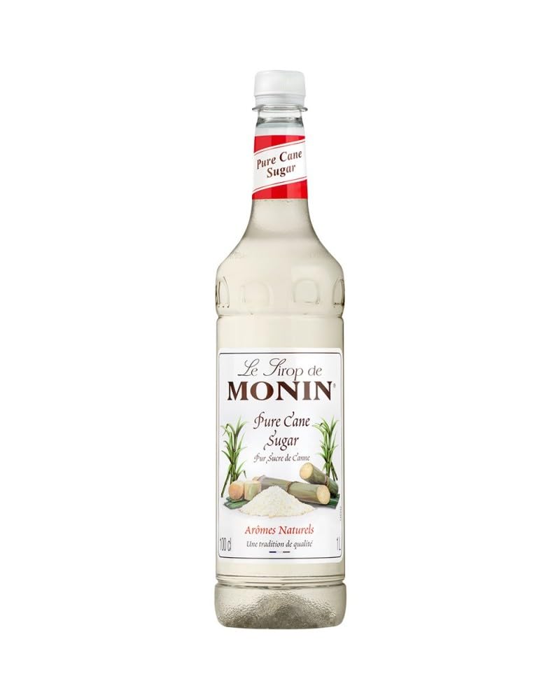 Monin Premium Pure Cane Sugar Syrup - Sweet & Silky Texture | 1L PET Bottle | Vegan, Kosher, Halal 1