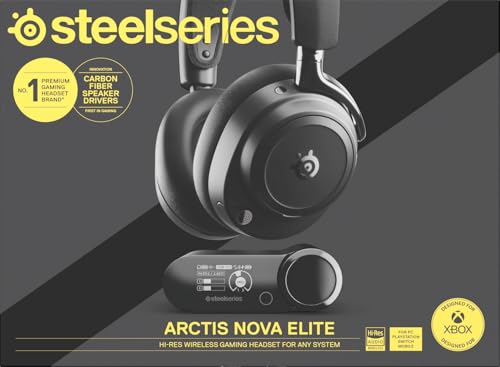 SteelSeries Arctis Nova Elite - Hi-Res Wireless Gaming Headset with ANC, Carbon Fiber Drivers & Swappable Batteries 15