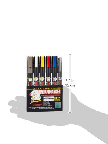 Gundam Marker Basic Set GMS-105 - 6 Colouring Pens