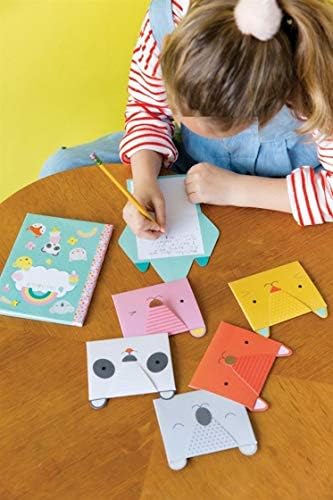 Petit Collage Comprehensive Stationery Craft Kit - Ages 6+ | Includes 12 Notecards, Journal, Stickers & Pencils | Reusable Tin 5