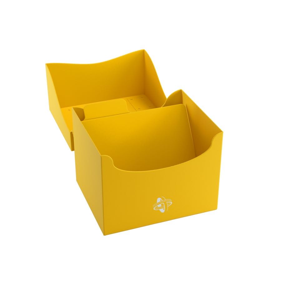 Gamegenic Side Holder 100+ XL Deck Box - Yellow | Holds 100 Double-Sleeved Cards | Self-Locking Lid 2