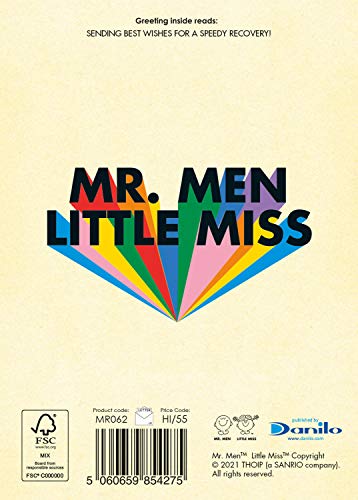 Mr Men & Little Miss Mr Bump Get Well Soon Greeting Card | 133mm x 184mm | Multi Color 4