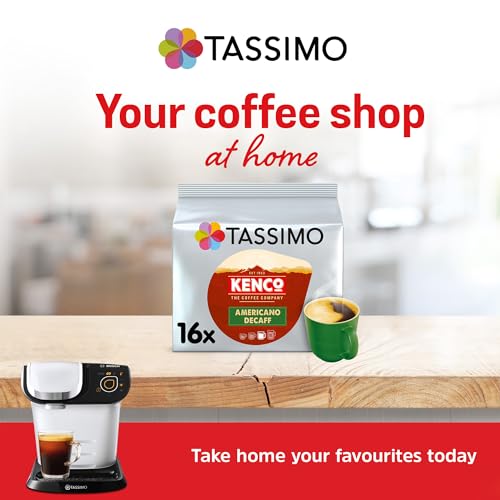 Kenco Americano Decaf Coffee Pods (Pack of 5, 80 T-Discs) for Tassimo Machines