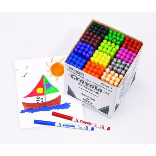 CRAYOLA SuperTips Washable Fineline Markers - Assorted Colours | Pack of 144 6