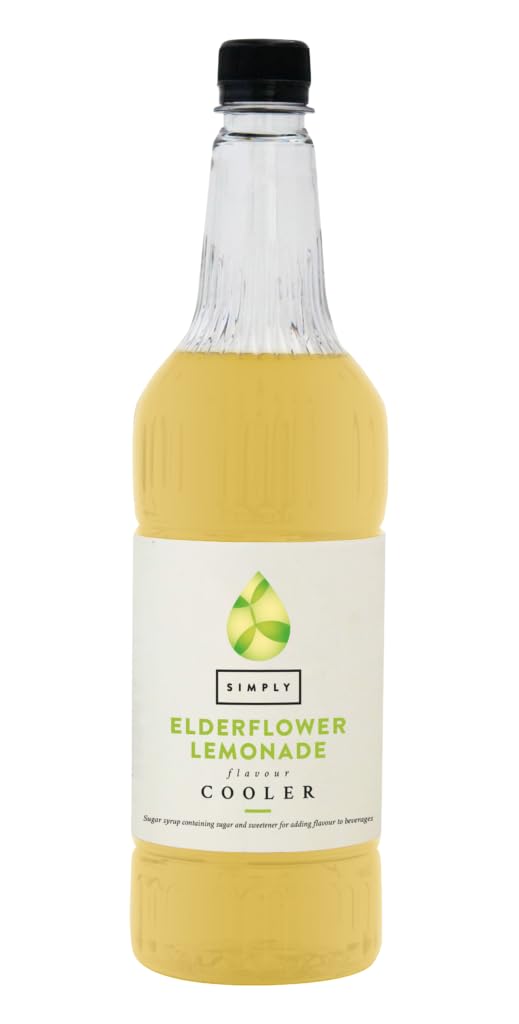 Simply Elderflower Lemonade Cooler Beverage Syrup - Vegan, 1 L 1