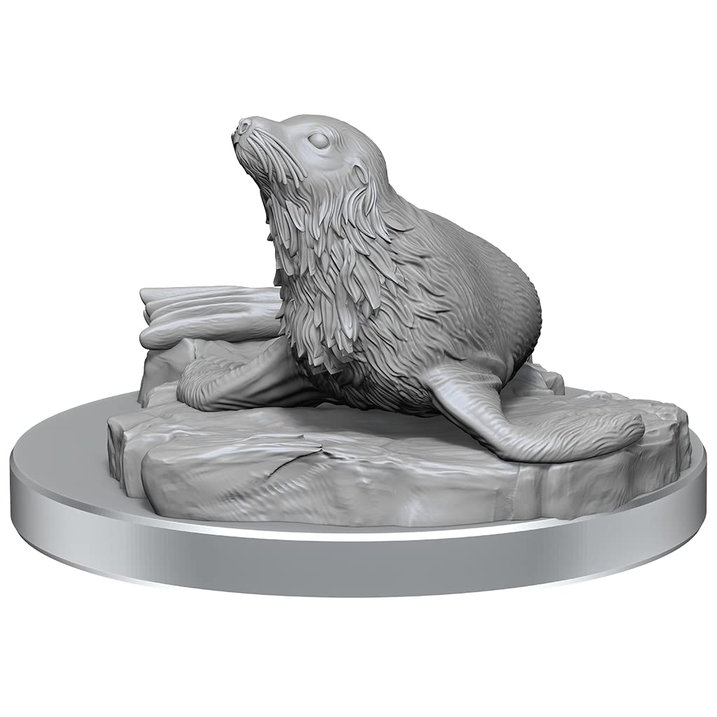 WizKids Dungeons & Dragons Nolzur's Marvelous Miniatures Locathah & Seal Figures (90418)