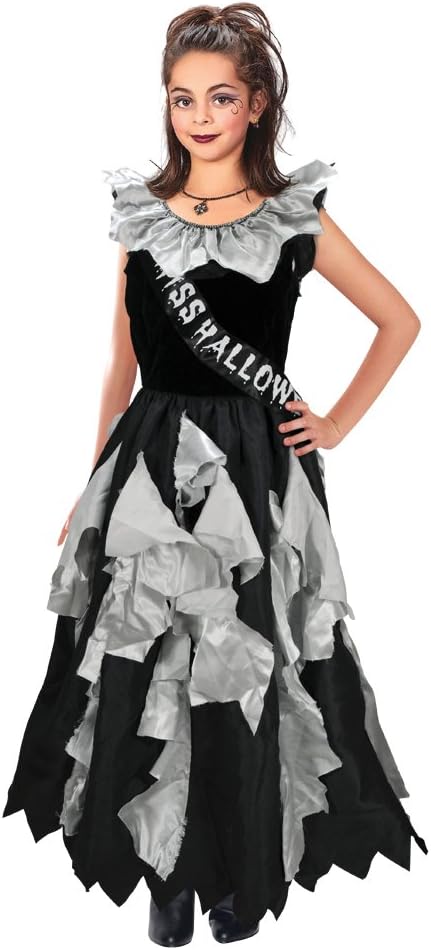 Bristol Novelty Zombie Prom Queen Costume - Grey, Age 8-10 Years 1