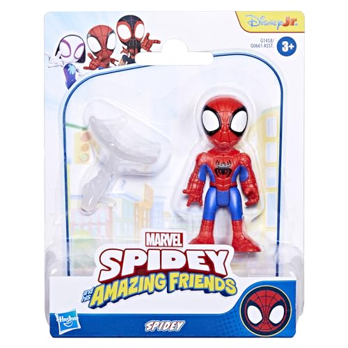 Spidey and His Amazing Friends Marvel Spidey Action Figure with Web Accessory - 3 Inch Poseable Toy for Ages 3+