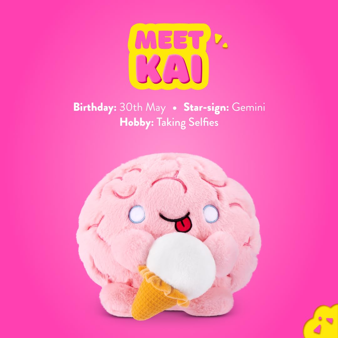 Snackles Core Series 2 8-inch Plush Toy (Brain with Ice Cream) by ZURU 3