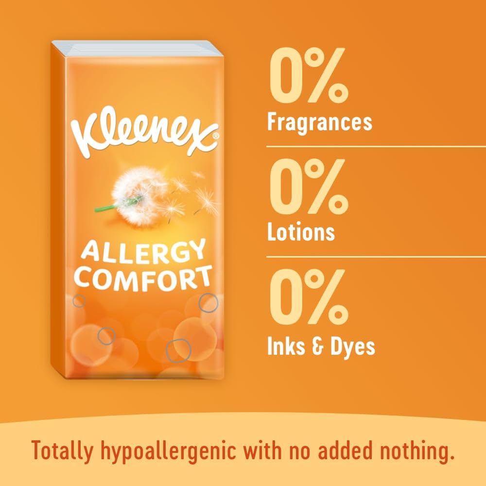 Kleenex Allergy Comfort Pocket Tissues - Hypoallergenic, Extra Soft, Ultra Absorbent | 10 Count Pack 4