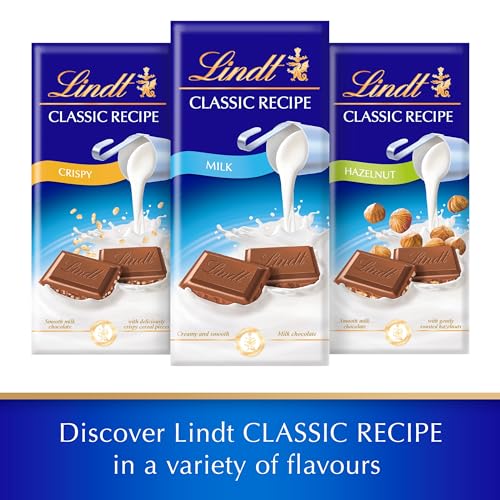 Lindt Classic Recipe Milk Hazelnut Chocolate Bar 100g