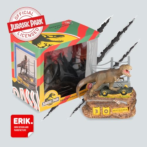 Grupo Erik Jurassic Park Rex Perpetual Flip Calendar (3D Desktop Calendar)