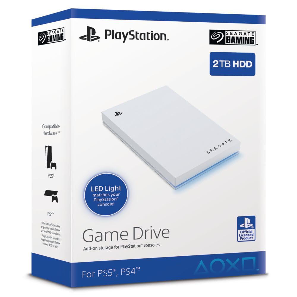 Seagate Game Drive for PS5 - 2TB External HDD | USB 3.0 | Officially Licensed 7