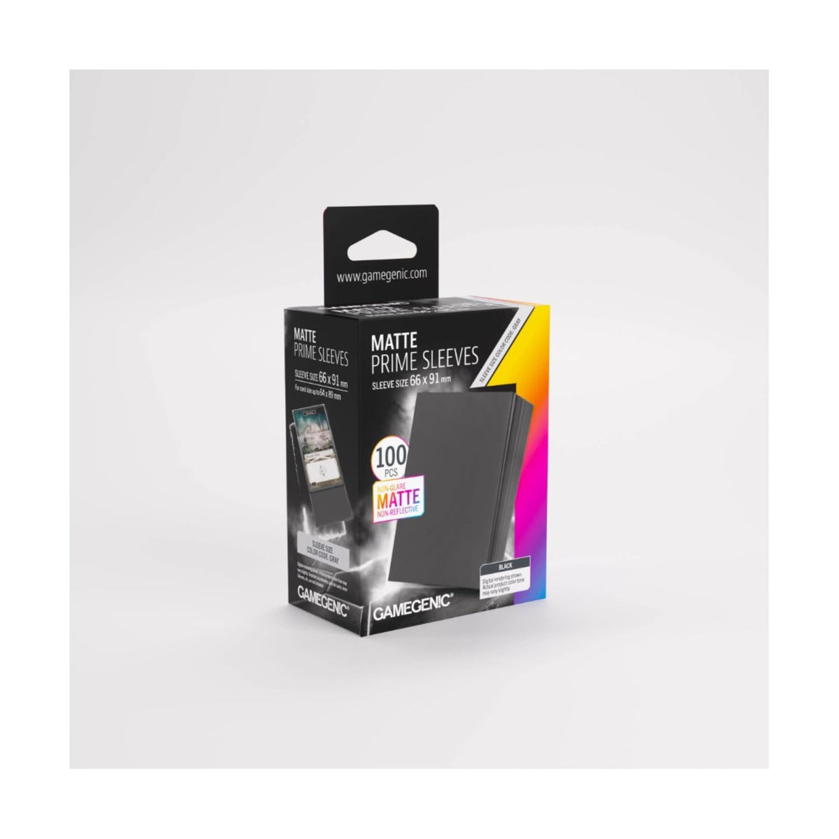 Gamegenic Matte Prime Sleeves - 100 Standard-Size Black Trading Card Sleeves