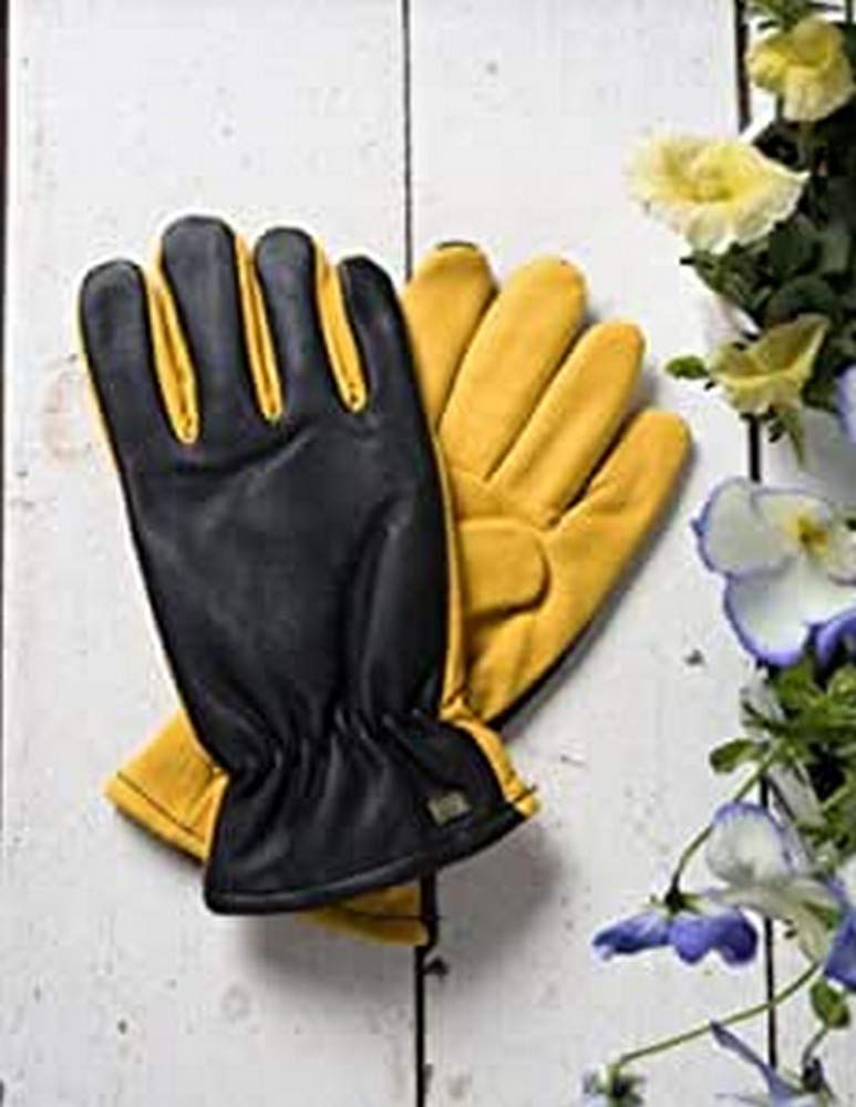 Gloves for people serious about Gardening Gold Leaf DRY TOUCH Deluxe Leather Gardening Gloves | Herren Size | Waterproof